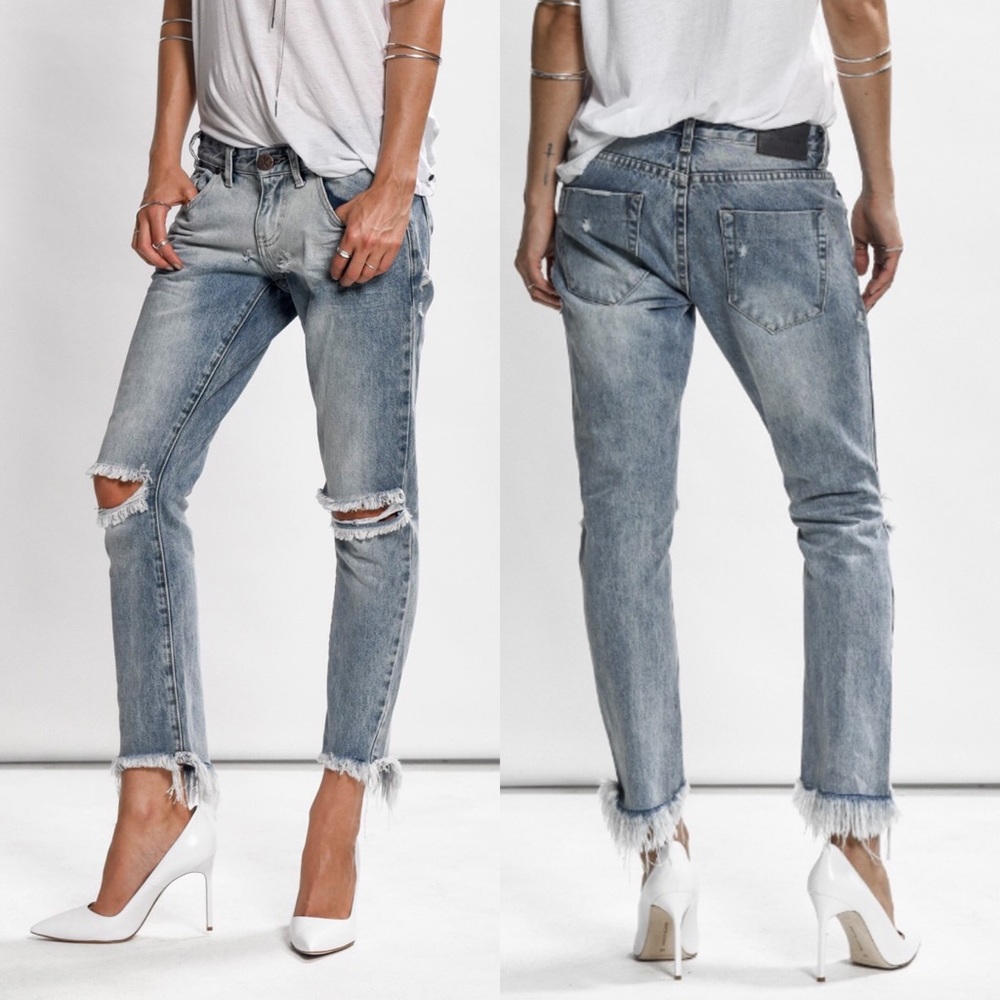 NWT One Teaspoon Blue Blossom ankle Freebirds 22